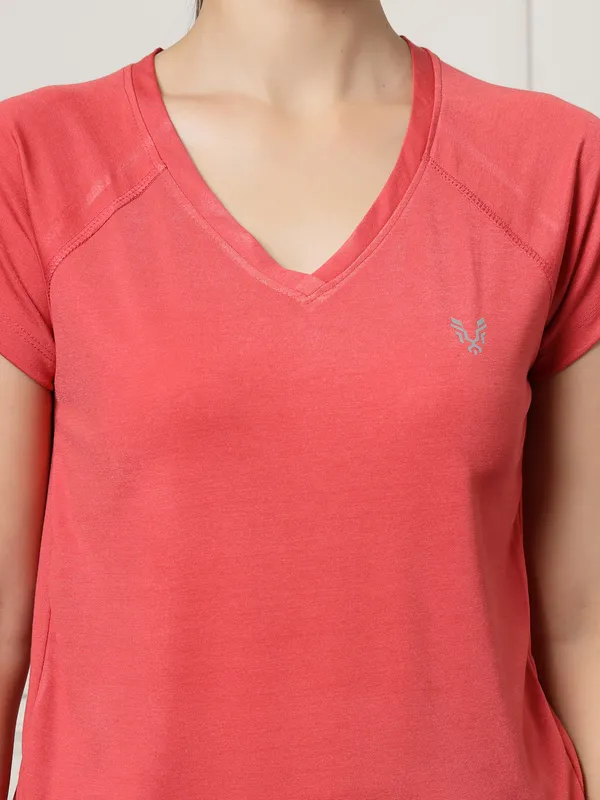 UZARUS_Women's_V-Neck_Regular_Fit_Gym_T-Shirt_|_Soft,_Lightweight_&_Quick-Dry_Fabric_|_Activewear_Top_for_Workout,_Yoga,_Running,_Exercise,_Casual_&_Daily_Wear_|_Breathable_Fitness_T-Shirt_for_Everyday_Comfort