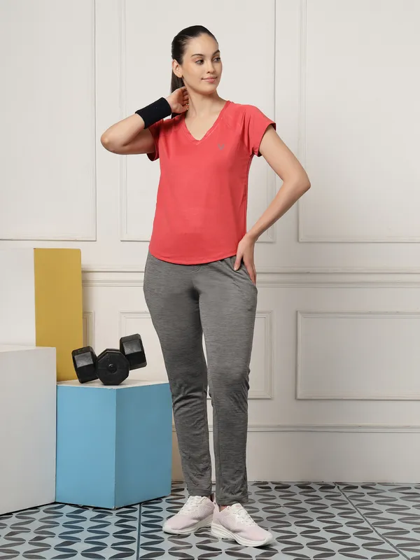 UZARUS_Women's_V-Neck_Regular_Fit_Gym_T-Shirt_|_Soft,_Lightweight_&_Quick-Dry_Fabric_|_Activewear_Top_for_Workout,_Yoga,_Running,_Exercise,_Casual_&_Daily_Wear_|_Breathable_Fitness_T-Shirt_for_Everyday_Comfort