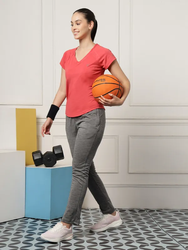 UZARUS_Women's_V-Neck_Regular_Fit_Gym_T-Shirt_|_Soft,_Lightweight_&_Quick-Dry_Fabric_|_Activewear_Top_for_Workout,_Yoga,_Running,_Exercise,_Casual_&_Daily_Wear_|_Breathable_Fitness_T-Shirt_for_Everyday_Comfort