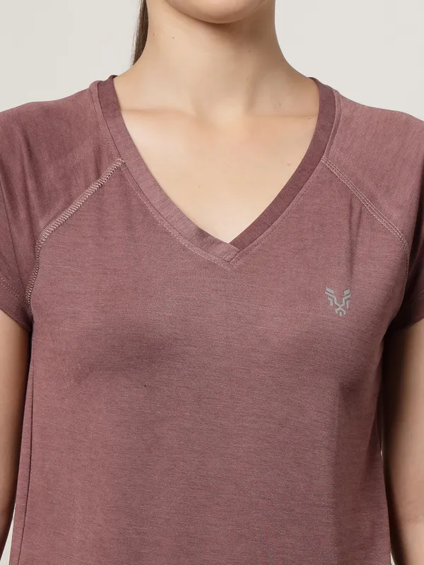 UZARUS_Women's_V-Neck_Regular_Fit_Gym_T-Shirt_|_Soft,_Lightweight_&_Quick-Dry_Fabric_|_Activewear_Top_for_Workout,_Yoga,_Running,_Exercise,_Casual_&_Daily_Wear_|_Breathable_Fitness_T-Shirt_for_Everyday_Comfort