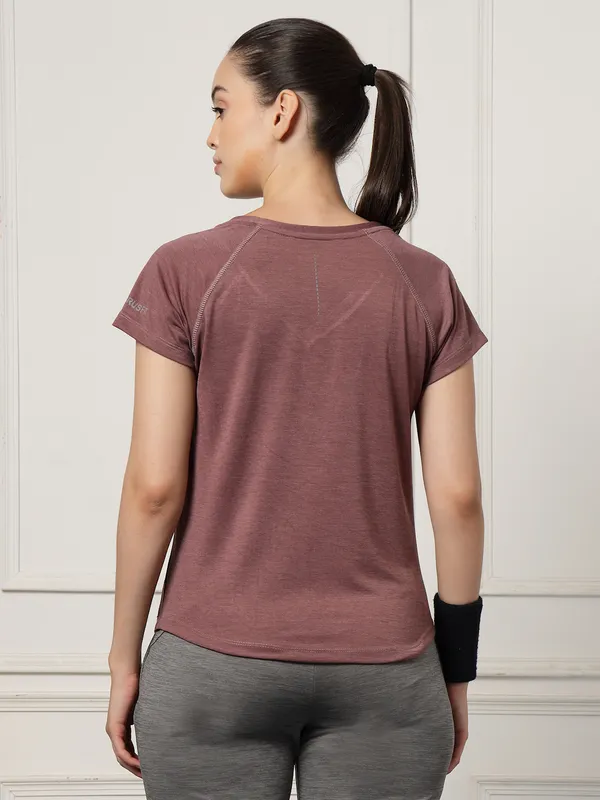 UZARUS_Women's_V-Neck_Regular_Fit_Gym_T-Shirt_|_Soft,_Lightweight_&_Quick-Dry_Fabric_|_Activewear_Top_for_Workout,_Yoga,_Running,_Exercise,_Casual_&_Daily_Wear_|_Breathable_Fitness_T-Shirt_for_Everyday_Comfort