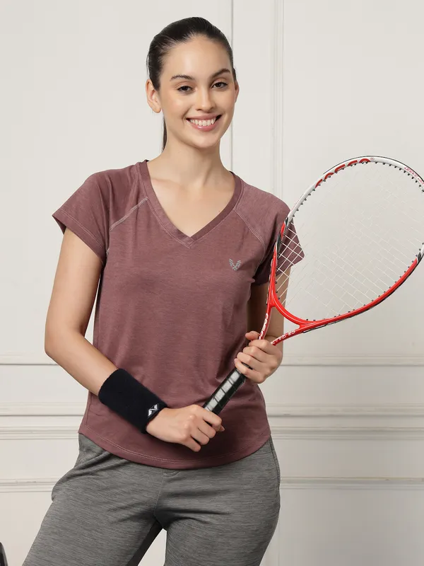 UZARUS_Women's_V-Neck_Regular_Fit_Gym_T-Shirt_|_Soft,_Lightweight_&_Quick-Dry_Fabric_|_Activewear_Top_for_Workout,_Yoga,_Running,_Exercise,_Casual_&_Daily_Wear_|_Breathable_Fitness_T-Shirt_for_Everyday_Comfort