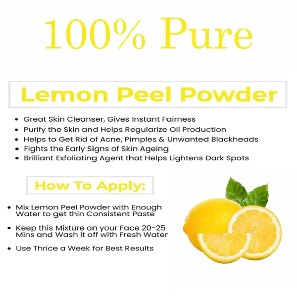 100%_Pure_&_Organic_Lemon_Fruit_Peel_Face_Cleanser_Powder,_100G,_Citrus_Limonum_Ayurvedic_&_Herbal