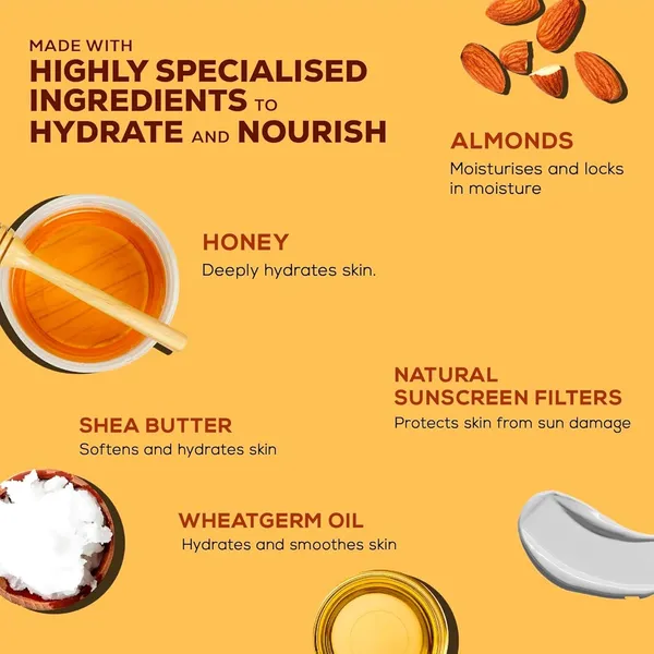 Almond_Honey_Deep_Nourishing_&_Skin_Brightening_Body_Lotion_With_Almond_Oil,_Honey,_Cocoa_Butter_&_Aloe_Vera.(Pack_Of_1_(500Ml.),_Honey_Almond)