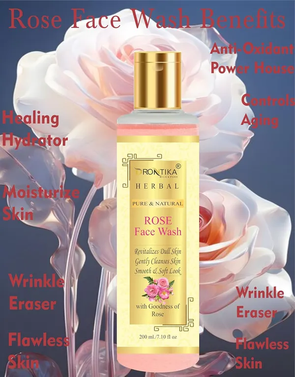 100%_Natural_Rose_Face_Wash_For_Toned,_Radiant,_Glowing_Skin_-_All_Skin_Types-200Ml