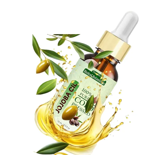 Bioleaf_Botanicals_Cold_Pressed_100%_Pure_Jojoba_Oil_For_Skin_&_Hair_With_Vitamin_E,_Omega-9,_Mineral_Free_-_(15Ml)