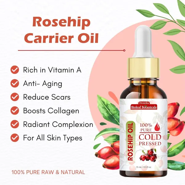 Bioleaf_Botanicals_Organic_Rosehip_Oil_For_Skin,_Face_&_Hair_15_Ml_|_Cold_Pressed_&_Therapeutic_Grade_Carrier_Oil_For_Face_Massage,_Makeup_Prep,_Scars,_Cuticles,_Stretch_Marks,_Fine_Lines_&_Wrinkles.