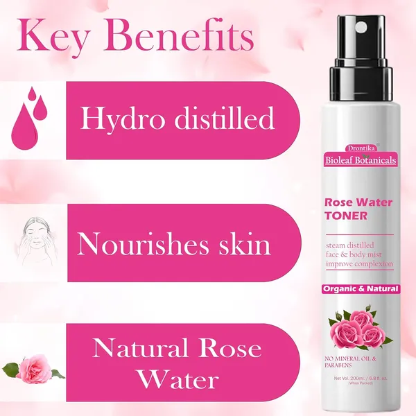 Bioleaf_Botanicals_Pure_&_Natural_Rose_Water/Skin_Toner_-_Pack_Of_200Ml_-_Steam_Distilled_-_Gulab_Jal_-_Organic_-_Chemical_Free