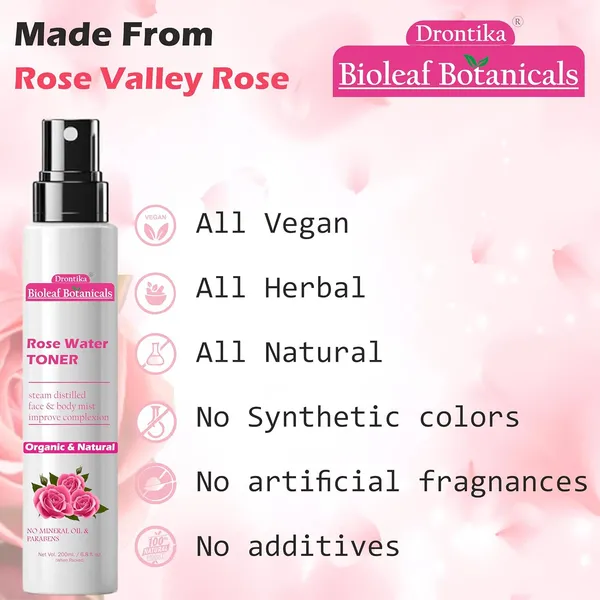 Bioleaf_Botanicals_Pure_&_Natural_Rose_Water/Skin_Toner_-_Pack_Of_200Ml_-_Steam_Distilled_-_Gulab_Jal_-_Organic_-_Chemical_Free
