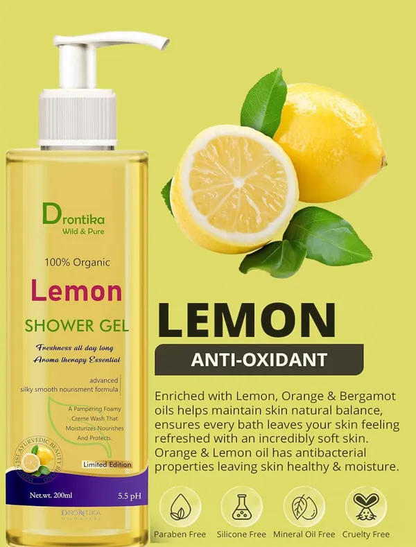 Lemon_Oil_200_Ml_Body_Wash|_Shower_Gel_With_Scent_Of_Lemon_And_Care_Oil_|_Pure_Glycerin_For_Instant_Soft_&_Summer_Fresh_Skin|Microplastic_Free_|Clean,_Healthy_&_Moisturized_Skin