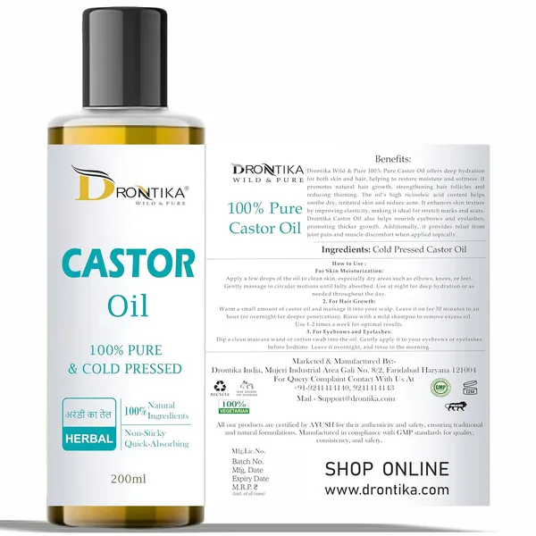 Cold_Pressed_100%_Pure_Castor_(Arandi)_Oil_For_Skin_&_Hair_With_Vitamin_E,_Omega-6_&_9,_Mineral_Free_&_Preservative_Free_(200_Ml)