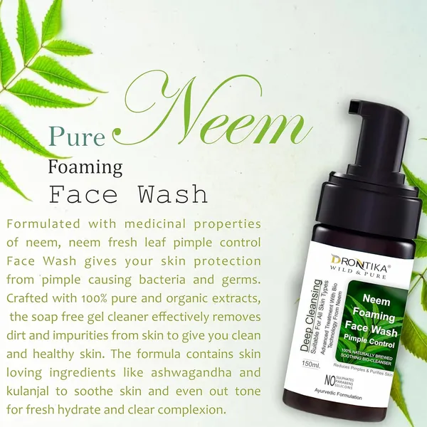 Neem_Leaf_Foaming_Sulphate_Free_Face_Wash|_Reduces_Pimples_&_Purifies_Skin_|_150_ml