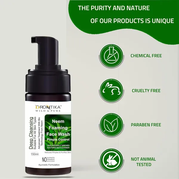 Neem_Leaf_Foaming_Sulphate_Free_Face_Wash|_Reduces_Pimples_&_Purifies_Skin_|_150_ml
