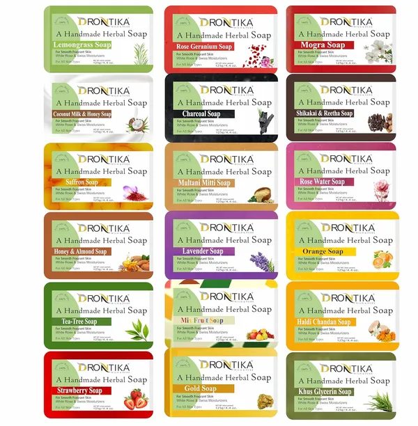 100%_Herbal_Assorted_Handmade_Bath_Ayurvedic_Soap_Combo_Set_18_(Each_125Gm)