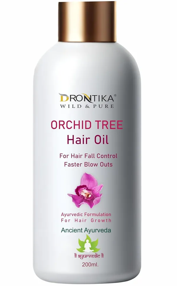 Orchid_Hair_Oil_200Ml,_Helps_Hair_Growth_&_Thickness,_No_Paraffin,_Mineral_Oil,_Preservatives_&_Chemicals,_With_Rosemary,_Onion_&_Amla_Extract,_Ayurvedic_Formulation