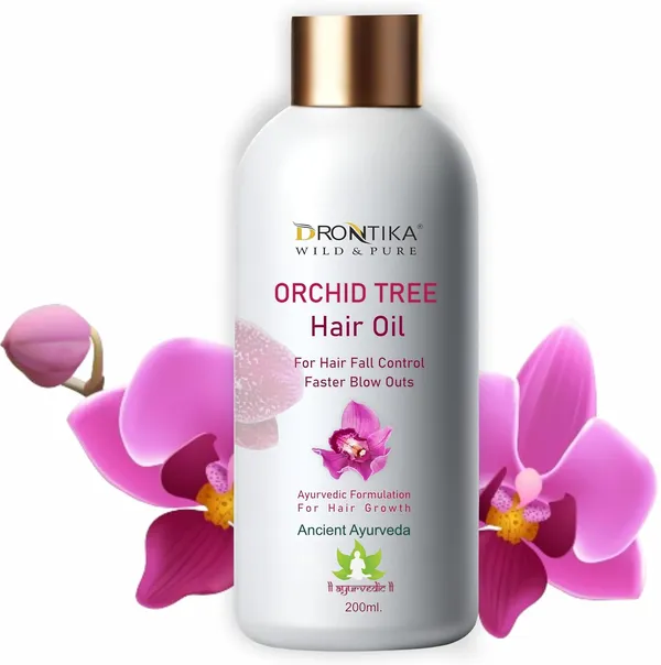 Orchid_Hair_Oil_200Ml,_Helps_Hair_Growth_&_Thickness,_No_Paraffin,_Mineral_Oil,_Preservatives_&_Chemicals,_With_Rosemary,_Onion_&_Amla_Extract,_Ayurvedic_Formulation