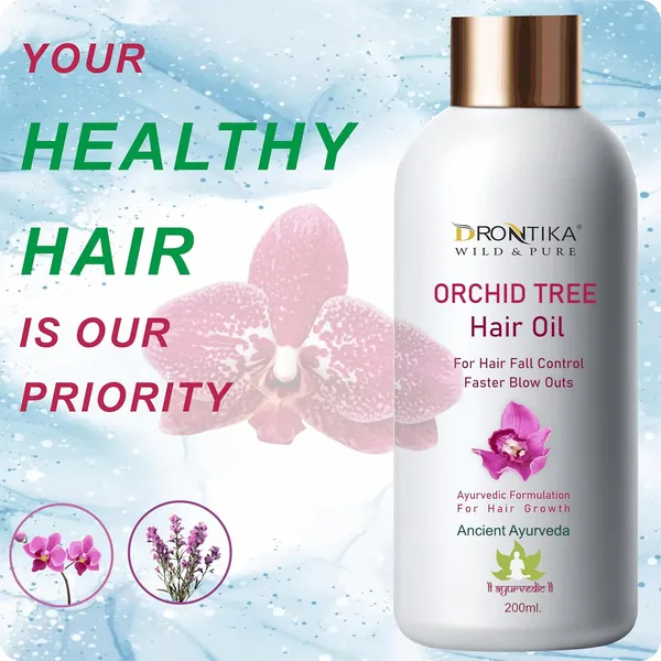 Orchid_Hair_Oil_200Ml,_Helps_Hair_Growth_&_Thickness,_No_Paraffin,_Mineral_Oil,_Preservatives_&_Chemicals,_With_Rosemary,_Onion_&_Amla_Extract,_Ayurvedic_Formulation