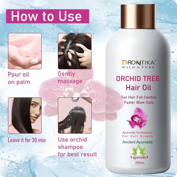 Orchid_Hair_Oil_200Ml,_Helps_Hair_Growth_&_Thickness,_No_Paraffin,_Mineral_Oil,_Preservatives_&_Chemicals,_With_Rosemary,_Onion_&_Amla_Extract,_Ayurvedic_Formulation