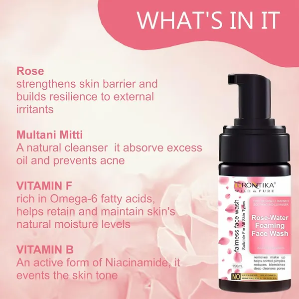 Rose_Brightening_Foaming_Face_Wash|_Ayurvedic_And_Organically_Pure_|_150_ml