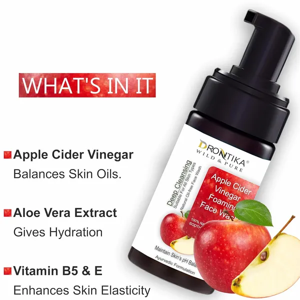 Apple_Cider_Vinegar_Foaming_Face_Wash_|For_Oily_Skin_|_Fresh,_Clear_Skin_|_Paraben_&_Sulphates_Free_|_150_Ml_|_Ayurvedic_And_Organically_Pure|_100%_Natural_Extracts