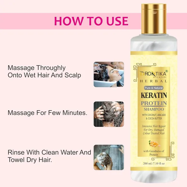Herbal_Pure_Keratin_Shampoo_With_Coconut_Oil,_Avocado_&_Shea_Butter-_Intense_Hair_Repair_For_Dry,_Damaged_&_Color_Treated_Hair_No_Parabens_Silicons_Or_Sulphate_200_Ml_(Pack_Of_2)