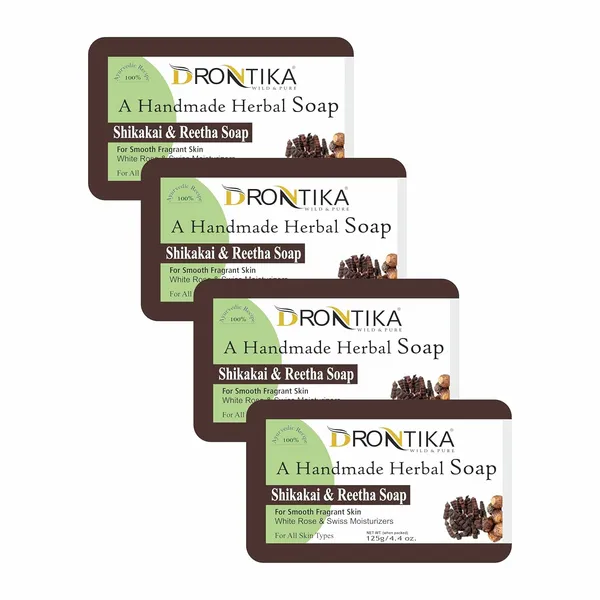 Natural_Shikakai_&_Reetha_Handmade_Herbal_Soap_Enriched_With_Essential_Oils,_(Pack_Of_4)125_G_Each