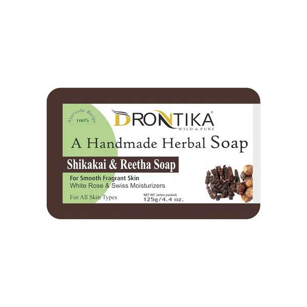 Natural_Shikakai_&_Reetha_Handmade_Herbal_Soap_Enriched_With_Essential_Oils,_(Pack_Of_4)125_G_Each