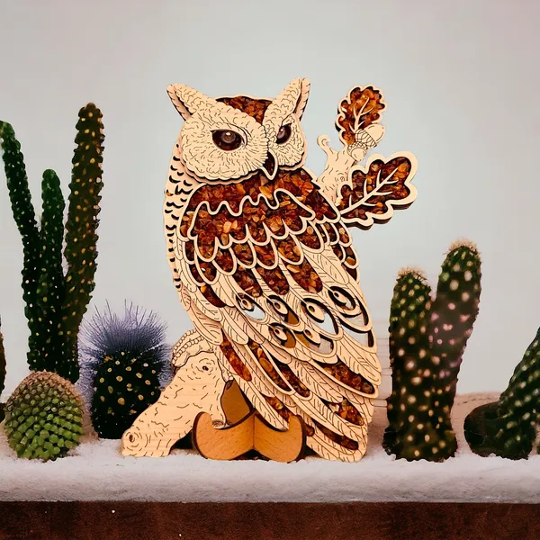 Real_Wood_And_Amber_Pano_Owl_Bird_Full_For_Home_Decor_(20_Cm)