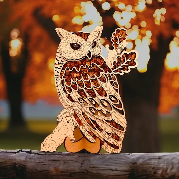 Real_Wood_And_Amber_Pano_Owl_Bird_Full_For_Home_Decor_(20_Cm)