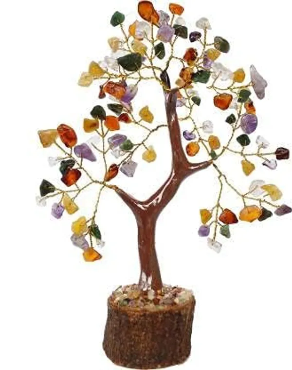 Seven_Chakra_Crystal_Vastu_Tree_with_300_Gemstone_Golden_Wire_Branches_Decorative_Showpiece_-_12_cm_(Marble,_Multicolor)