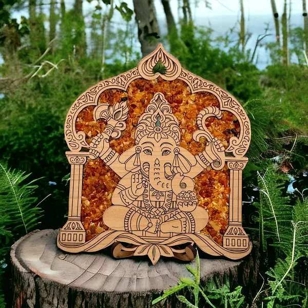 Real_Wood_And_Amber_Vitraz_Ganesha_Arch_For_Home_Decor