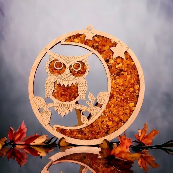 Real_Wood_And_Amber_Vitraz_Owl_And_Moon_For_Home_Decor