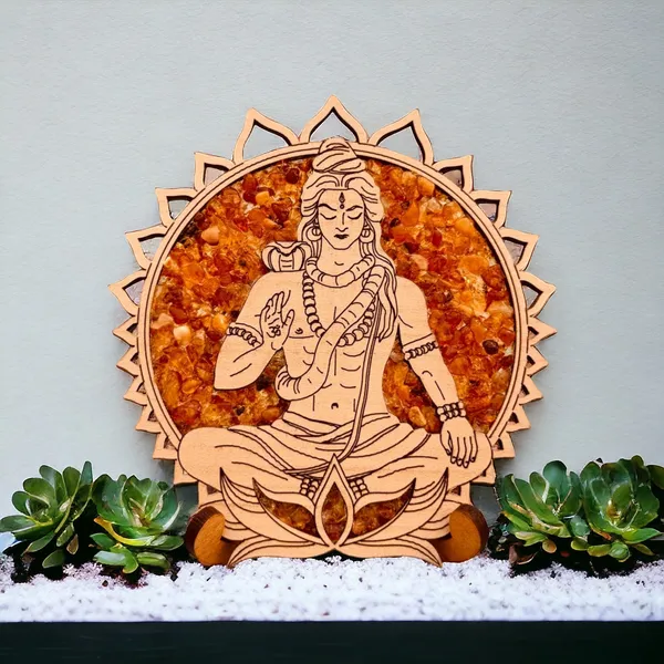 Real_Wood_And_Amber_Vitraz_Meditating_Shiva_For_Home_Decor