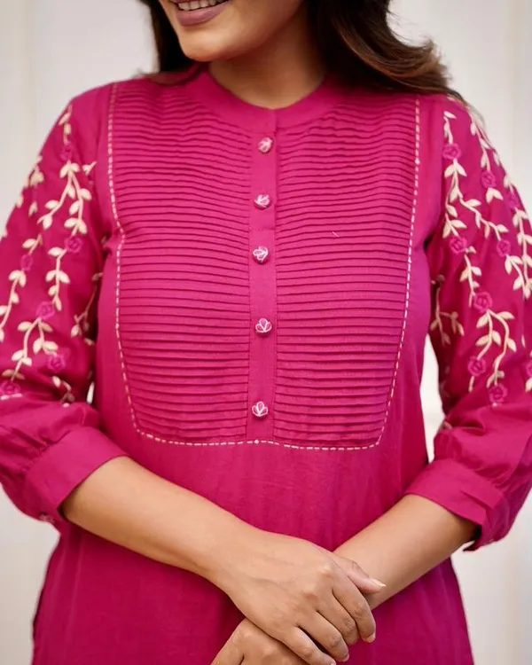 Pink_Pure_Cotton_Kurta_Pant_Set_For_Women