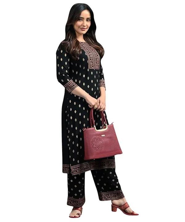 Bainkutpuri_Women's_Rayon_Stylish_Printed_Kurta_Pant_Set_for_Women