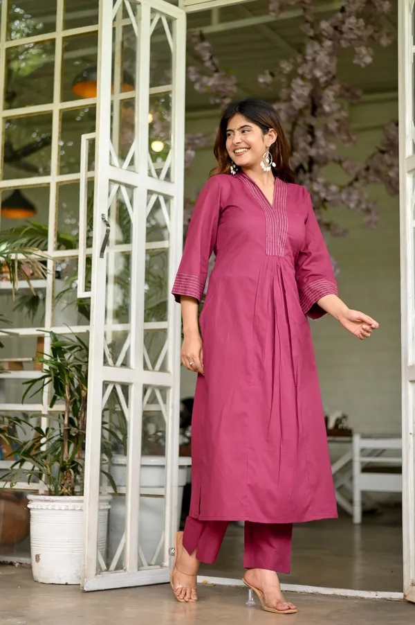 Maroon_Cotton_Embroidered_Co-Ord_Set_For_Women
