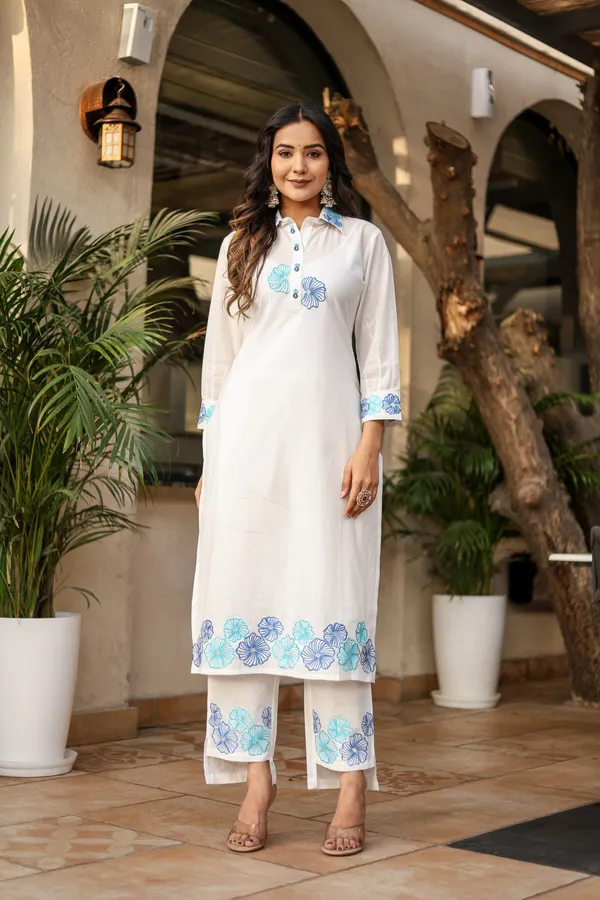 Bainkutpuri_Women's_Cotton_White_Embroidered_co-ord_set