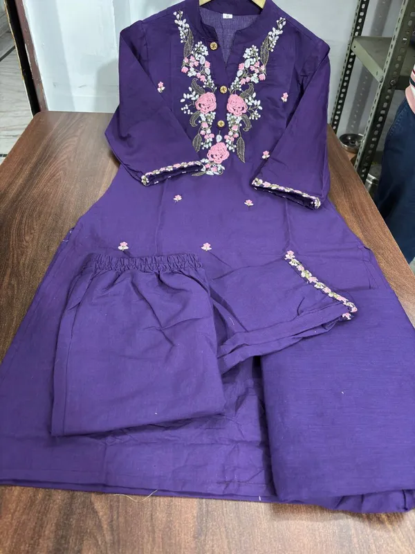 Purple_Cotton_Embroidered_Ethnic_Suit_Set_For_Women