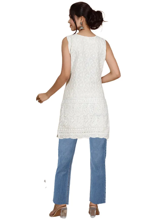 Bainkutpuri_Women's_Indian_Chikankari_Sleeveless_Cotton_Kurtis_for_Women_Summer_Dress_Tunic_Top_Kurti