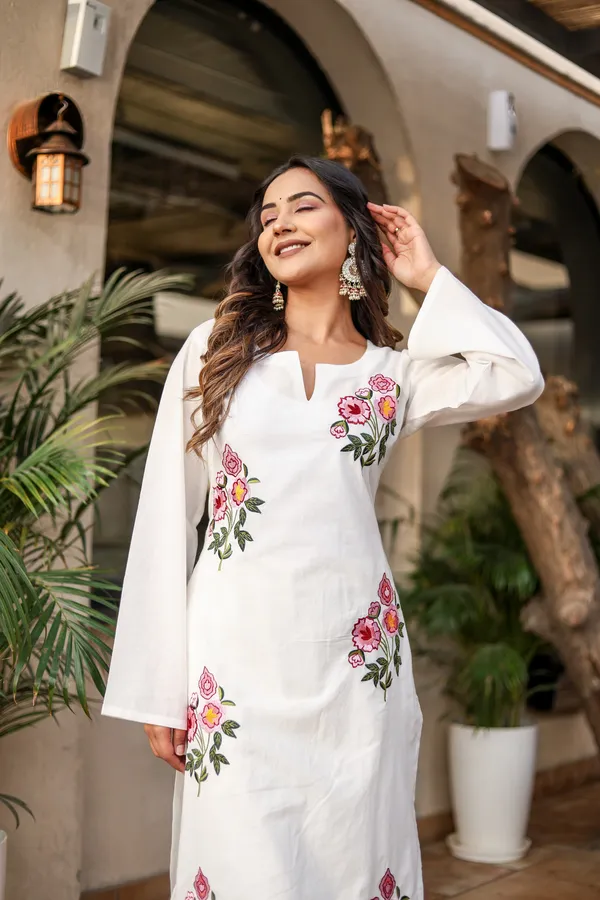 Bainkutpuri_Women's_Cotton_White_Embroidered_co-ord_set