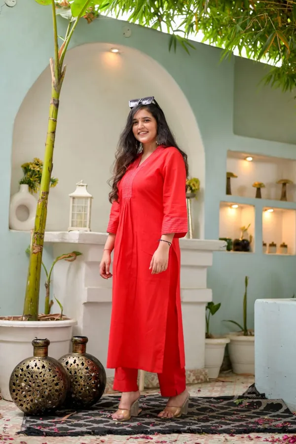 Red_Cotton_Embroidered_Co-Ord_Set_For_Women