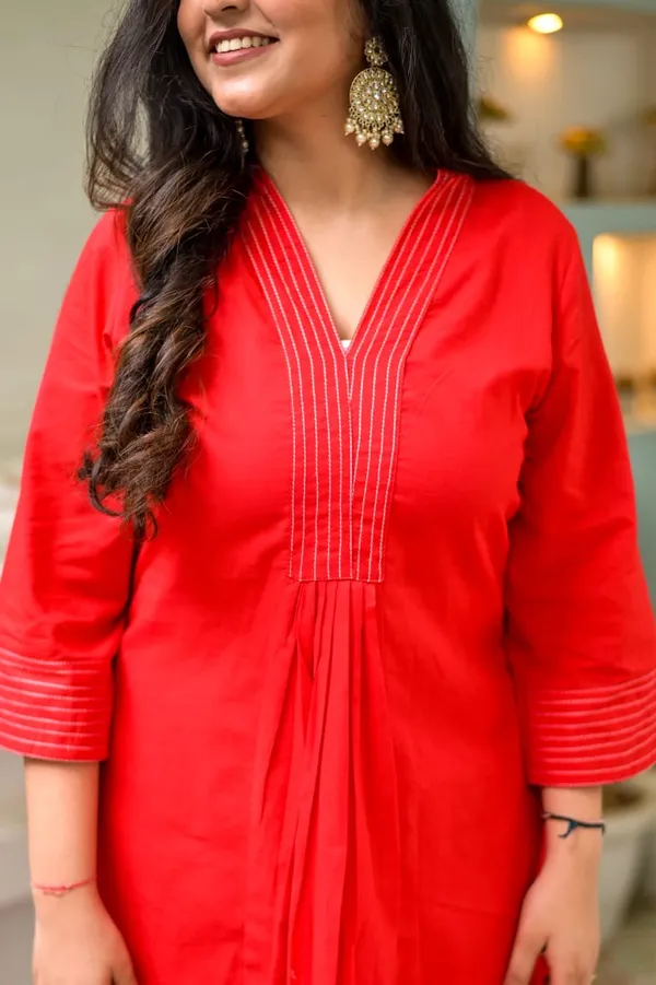 Red_Cotton_Embroidered_Co-Ord_Set_For_Women