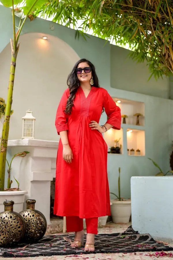 Red_Cotton_Embroidered_Co-Ord_Set_For_Women