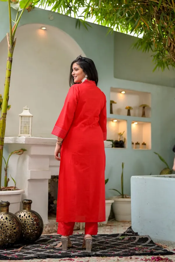 Red_Cotton_Embroidered_Co-Ord_Set_For_Women