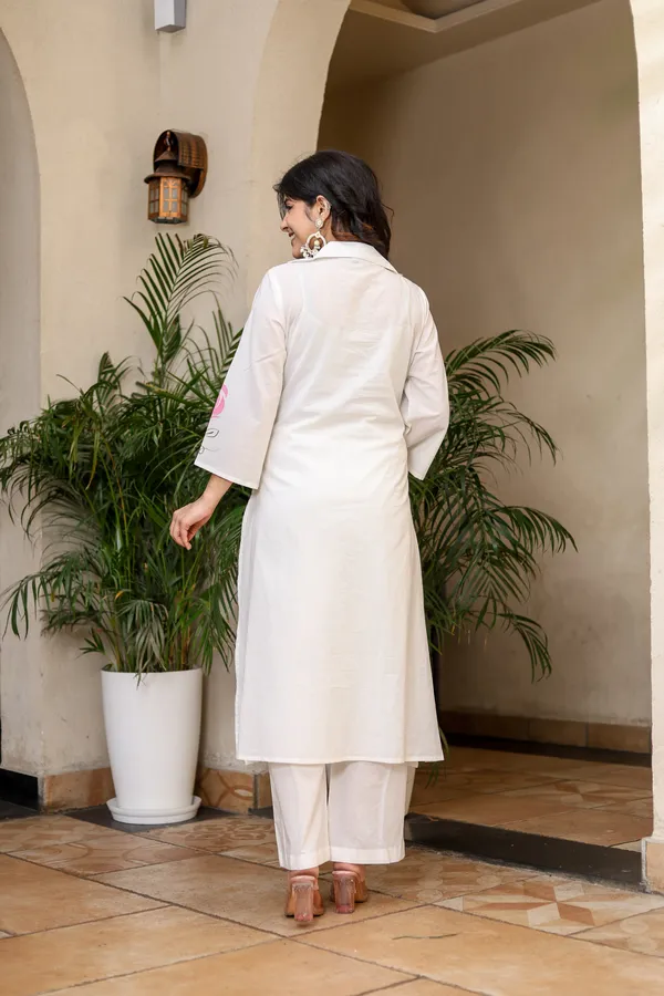 Bainkutpuri_Women's_Pure_Cotton_Handcrafted_brush_printed_kurta_Pant_Set_(White)