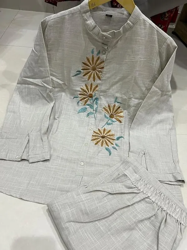 Bainkutpuri_Women's_Cotton_Co-ord_Set,_Two-Piece_Outfit,_Casual_Loungewear,_Stylish_Top_and_Pant_Set,_Breathable_Fabric,_Travel_Friendly,_Relaxed_Fit_Ensemble