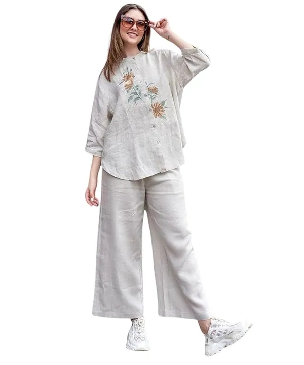 Bainkutpuri_Women's_Cotton_Co-ord_Set,_Two-Piece_Outfit,_Casual_Loungewear,_Stylish_Top_and_Pant_Set,_Breathable_Fabric,_Travel_Friendly,_Relaxed_Fit_Ensemble