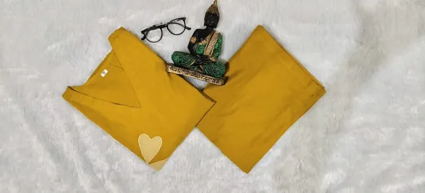 Mustard_Cotton_Designer_Embroidered_Kurta_Pant_Set_For_Women