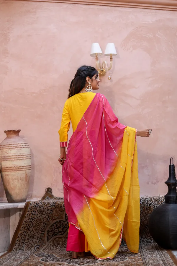Bainkutpuri_Women's_Pure_Cotton_Yellow_&_Pink_Gota_Patti_Work_Anarkali_Suit_set