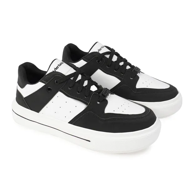 Black_&_White_Synthetic_Stylish_Sneakers_For_Men